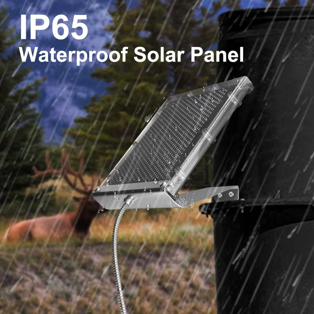 12V 1.7W Solar Panel for Deer Feeder Waterproof Solar Battery Charger with Mounting Bracket Alligator Clip Feeder Solar Panel 12 Volt