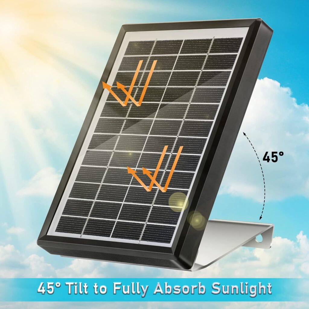 Solar Panel Deer Feeder Battery Charger 6V 3.5W, Waterproof Solar Panel Battery Charger with Aluminum Mounting Bracket and Alligator Clip Solar Panel Trickle Charger for Deer Feeder Outdoor Hunting