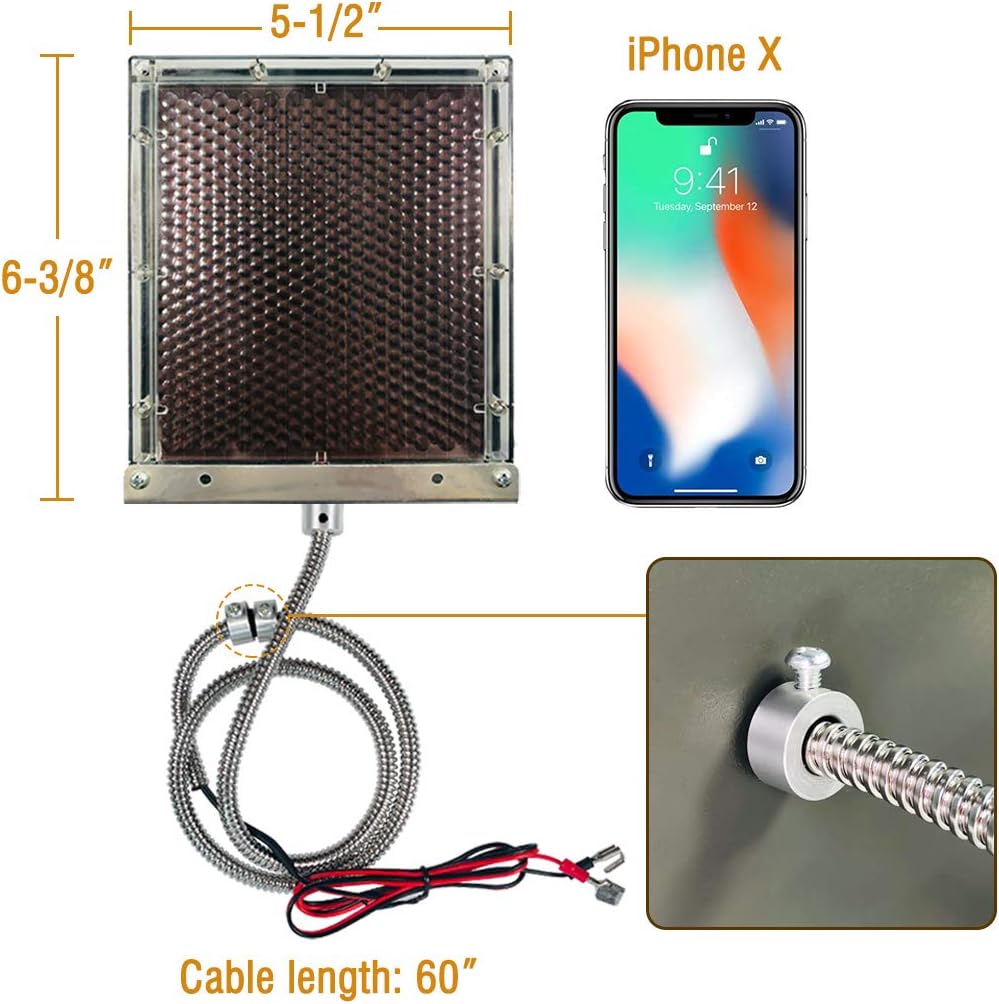 Highwild 6-Volt Deer Feeder Digital Power Control Unit  6-Volt Solar Panel Charger for 6V Feeder Battery