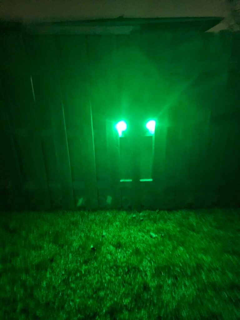 Solar Feeder Light With Motion Sensor - Green LED Hunting Light For Hogs & Game Animals