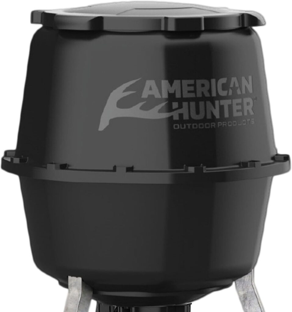 American Hunter 30 Gal Nesting Hopper | Hunting Durable Lightweight 3 Legged Game Feeder with XDE-Pro Automatic Delivery System