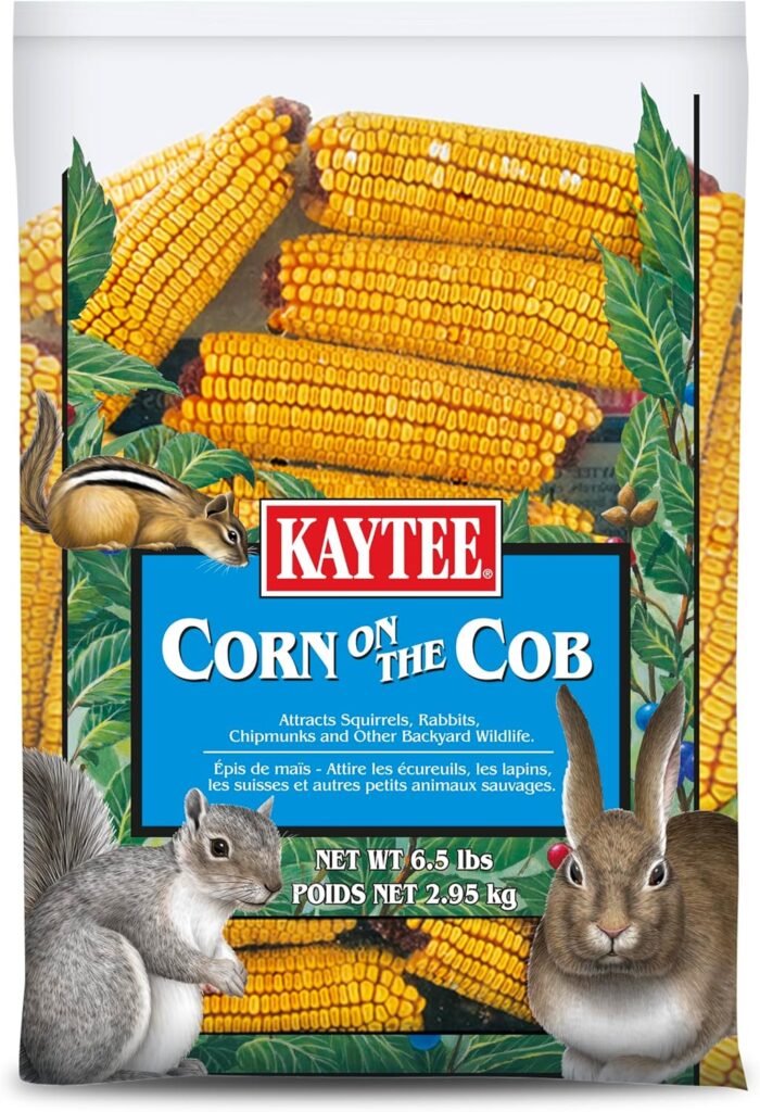 Kaytee Corn On The Cob Food For Wild Squirrels, Rabbits, Chipmunks and Other Backyard Wildlife, 6.5 Pound