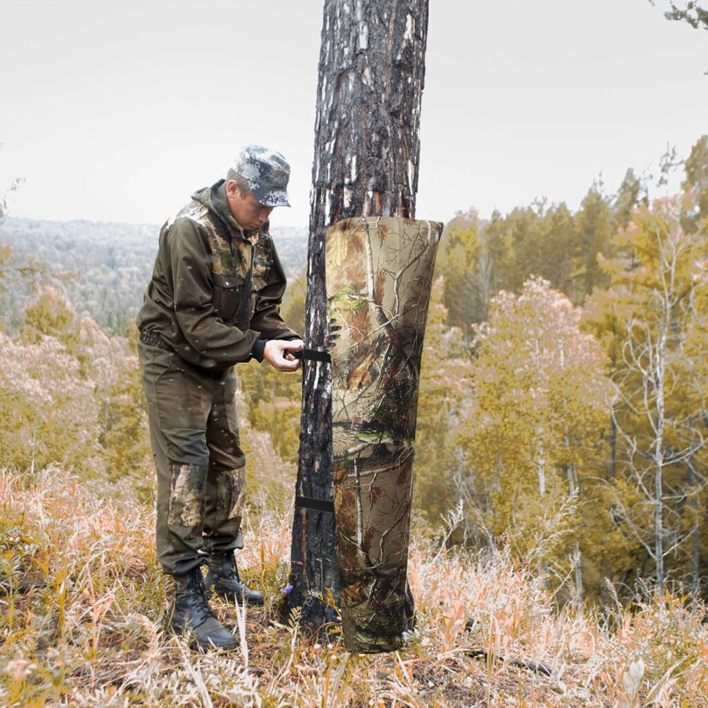 2 Pack Adjustable Deer Bag Feeder - Durable Camo Hunting Deer Feeder Bag, Tree Hugger Gravity Deer Feeder for Hunting and Feeding Wild Animals, 100 lb, Weatherproof Oxford