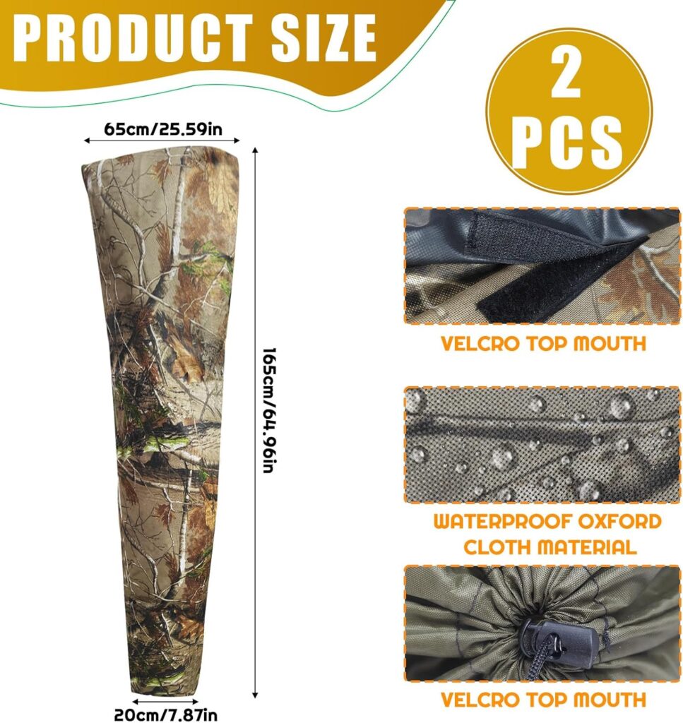 2 Pack Adjustable Deer Bag Feeder - Durable Camo Hunting Deer Feeder Bag, Tree Hugger Gravity Deer Feeder for Hunting and Feeding Wild Animals, 100 lb, Weatherproof Oxford