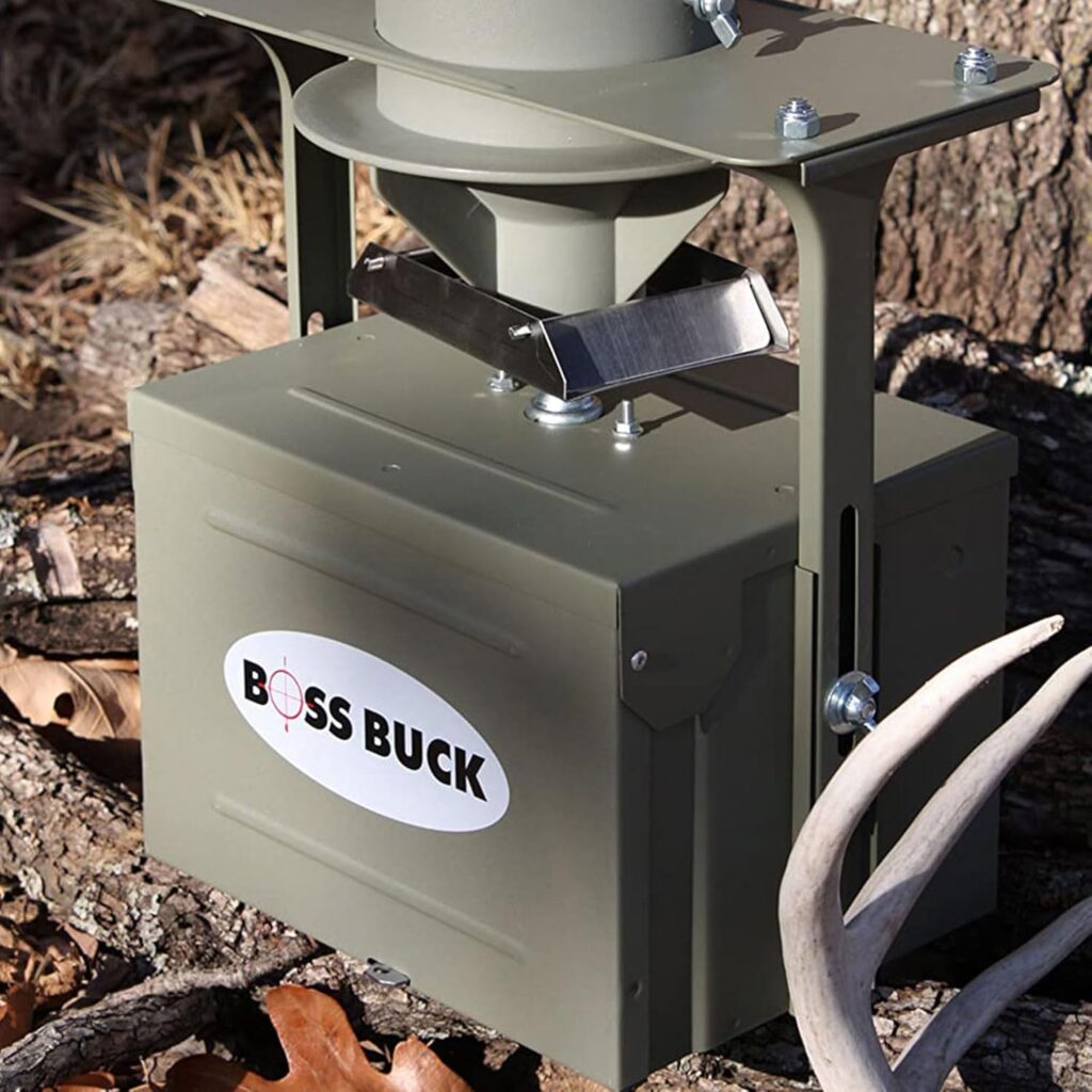 Boss Buck 12 Volt High Torque Motor Automatic Hunting Game Feeder Conversion Kit with Set Timer Holder and Large Swing Door Slinger