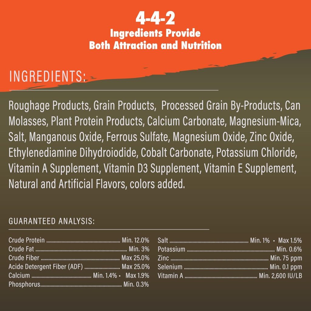 Herron Outdoors 4-4-2 Protein Pellets, Whole Corn  Blaze Orange- Deer Attractants for Whitetail Deer, and Feed Bait for All Hunters All Seasons- 5Ibs