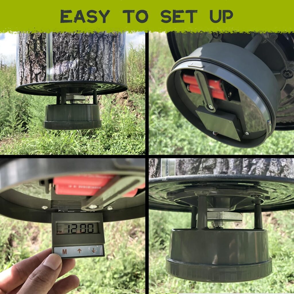 Highwild Deer Feeder Kit - Digital Timer - Metal Spin Plate - Easy Setup - All-in-ONE